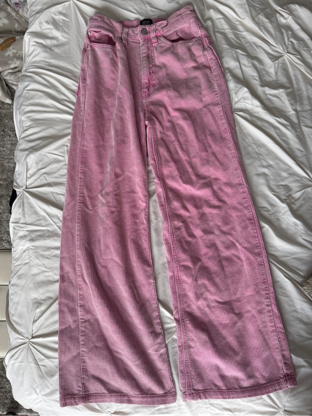 BDG Pink Corduroy Wide-Leg Jeans